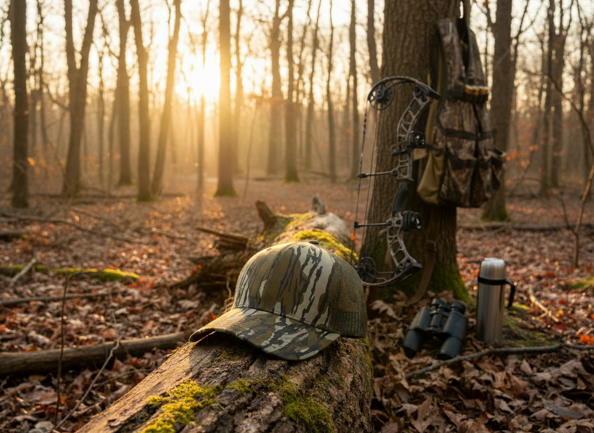 Born to Hunt Leather Patch Trucker Hat - Image 4