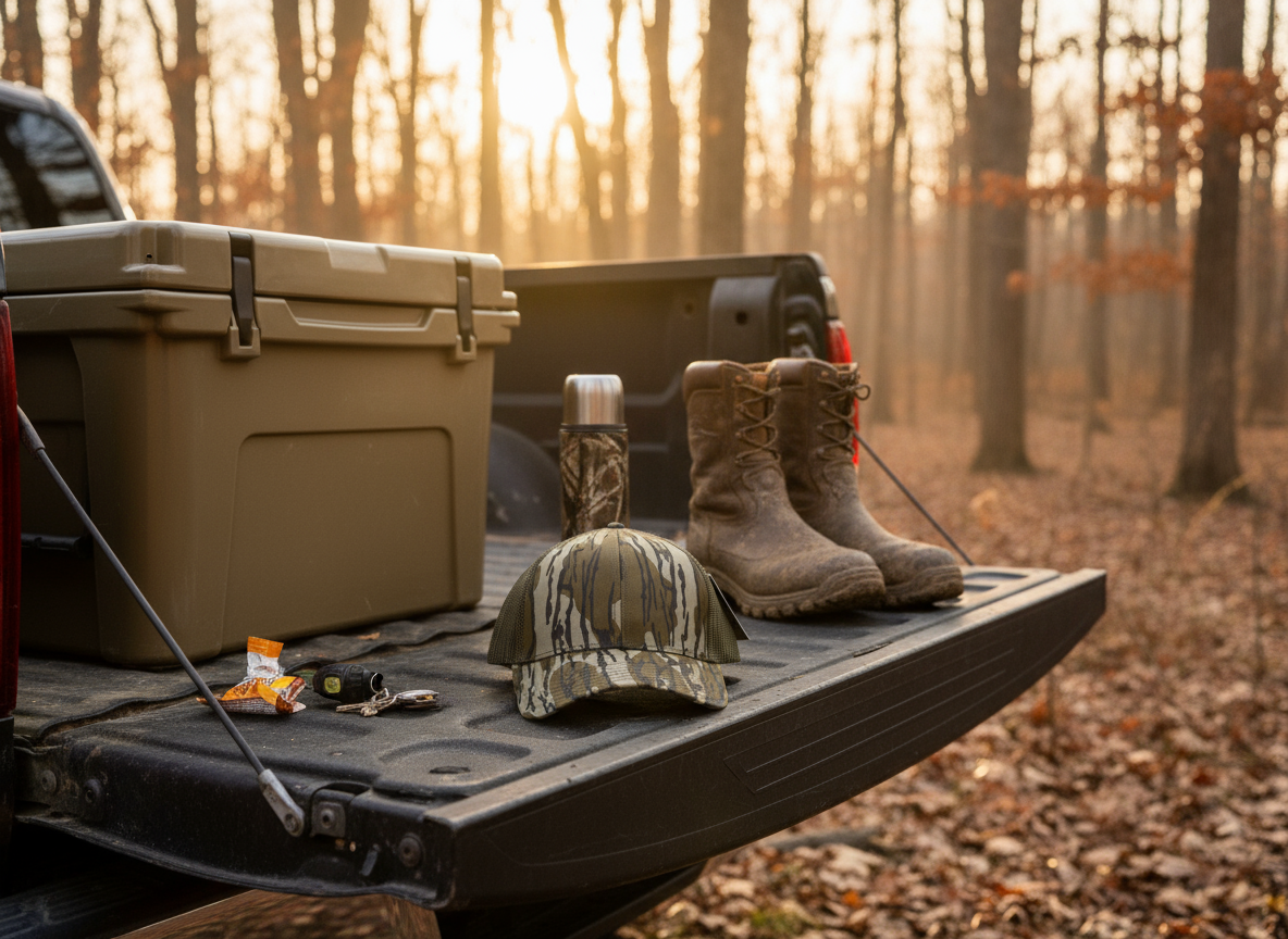 Born to Hunt Leather Patch Trucker Hat - Image 3