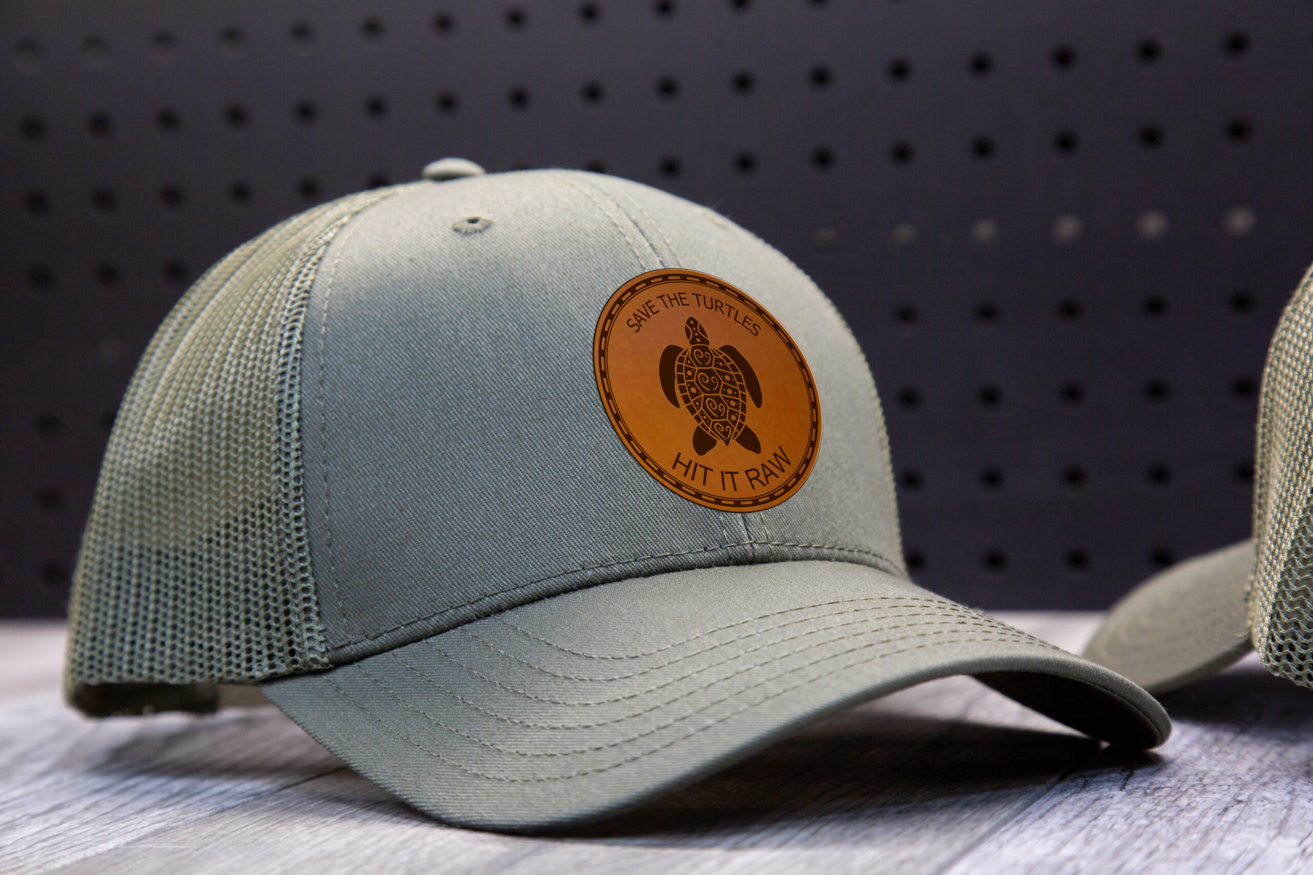 Save the Turtles Leather Patch Trucker Hat