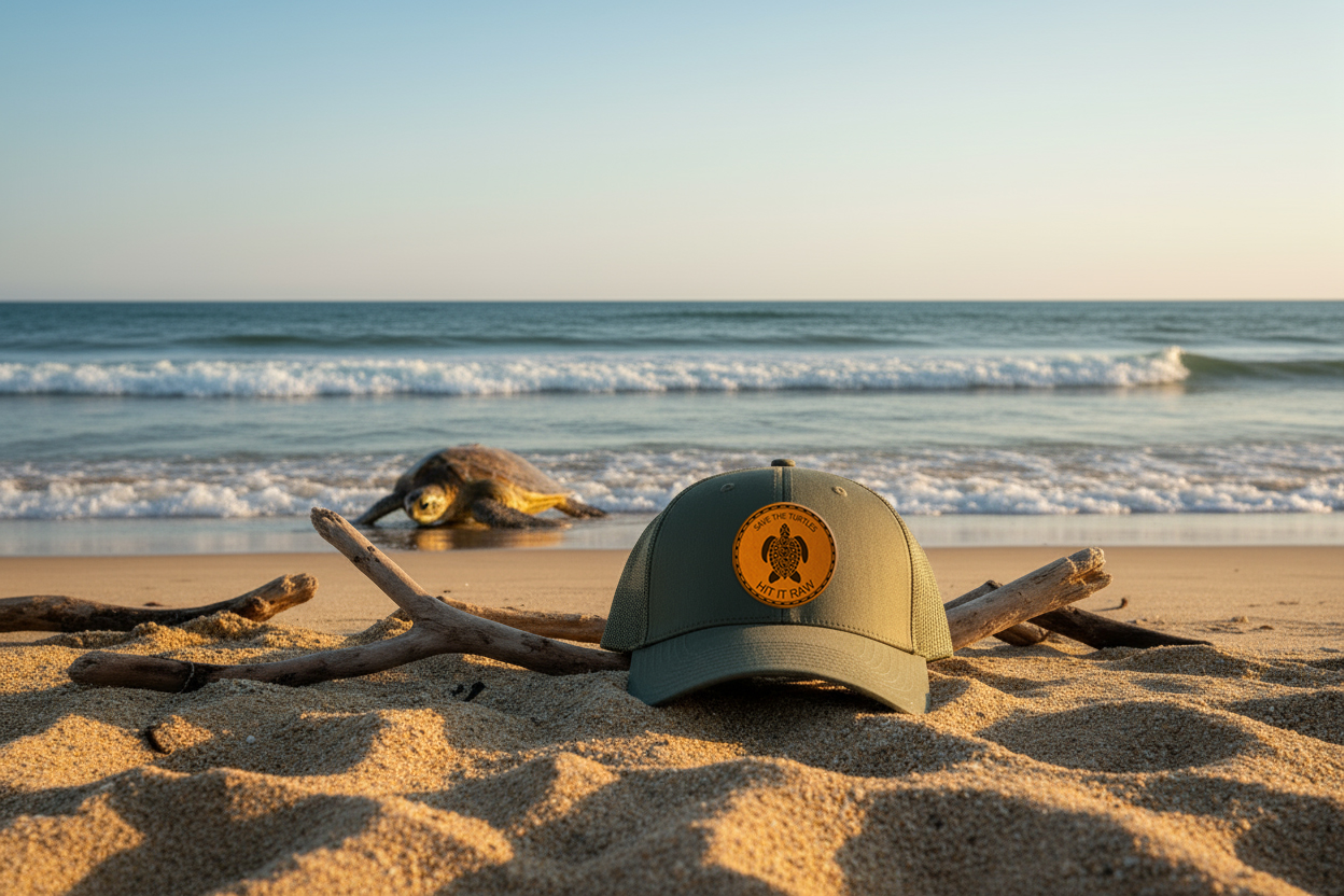 Save the Turtles Leather Patch Trucker Hat - Image 2