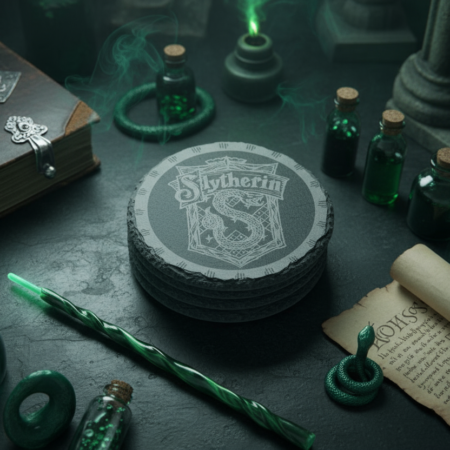 Wizard School House Crest Slate Coasters